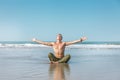 Young man doing yoga meditation Royalty Free Stock Photo