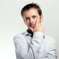 Young man doubt Royalty Free Stock Photo