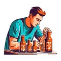 Young Man drinking beer Royalty Free Stock Photo