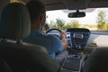 Young man driving car Royalty Free Stock Photo