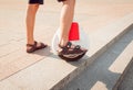 Young man driving on Solowheel in the park.