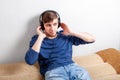 Young Man in Earphones