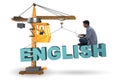 The young man in english language training