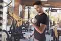 Young man exercise in the gym healthy lifestyle