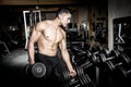 Young man exercising gym Royalty Free Stock Photo