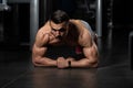 Young Man Exercising Pushups Royalty Free Stock Photo