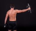 Young Man Exercising With Weightlift Royalty Free Stock Photo