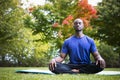 Young man exercising yoga Royalty Free Stock Photo