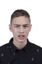 Young man expressing emotions Royalty Free Stock Photo