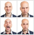 Young man face expressions Royalty Free Stock Photo