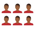 Young man face expressions composite Royalty Free Stock Photo