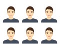 Young man face expressions composite Royalty Free Stock Photo