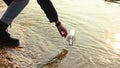 A young man finds a bottle with a message inside