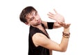 Young man flamenco dancer isolated Royalty Free Stock Photo