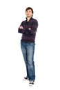 Young man in full length Royalty Free Stock Photo