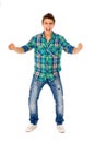 Young man gesturing Royalty Free Stock Photo