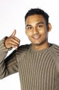 Young man gesturing call me Royalty Free Stock Photo