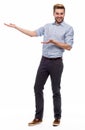 Young man gesturing Royalty Free Stock Photo