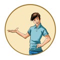 Young man gesturing Royalty Free Stock Photo