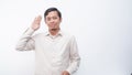 Young men gesturing sign language Royalty Free Stock Photo