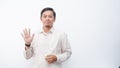 Young men gesturing sign language Royalty Free Stock Photo