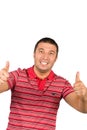 Young man give thumbs -up Royalty Free Stock Photo