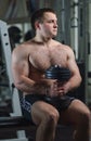 Young man at the gym Royalty Free Stock Photo