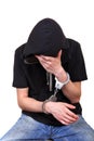 Young Man in Handcuffs Royalty Free Stock Photo