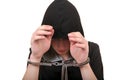 Young Man in Handcuffs Royalty Free Stock Photo