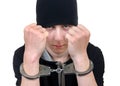 Young Man in Handcuffs Royalty Free Stock Photo