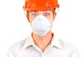 Young Man in a Hard Hat Royalty Free Stock Photo