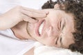 Young man has a toothache Royalty Free Stock Photo