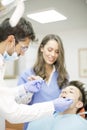 Young man having dental chekup at dentist office Royalty Free Stock Photo
