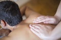 Young man having massage Royalty Free Stock Photo