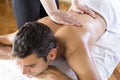 Young man having massage Royalty Free Stock Photo