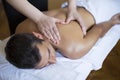Young man having a massage Royalty Free Stock Photo