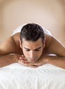 Young man having a massage Royalty Free Stock Photo
