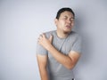 Young Man Having Shoulder Pain