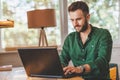 Young man having stressful time working