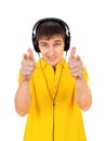 Young Man in Headphones