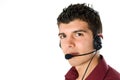 Young man with headset Royalty Free Stock Photo