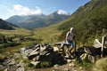 Hiking in Obere Almboden, Wolzer Tauern, Steiermark, Austria