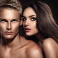 Young man with his girlfriend posing Royalty Free Stock Photo