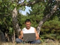 Young man with his laptop