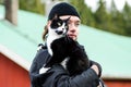 Young man holding a cat Royalty Free Stock Photo