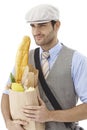 Young man holding shopping bag Royalty Free Stock Photo