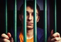 Young Man jailed Royalty Free Stock Photo