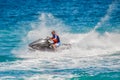 Young Man on Jet Ski Royalty Free Stock Photo