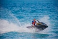 Young Man on Jet Ski Royalty Free Stock Photo