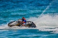 Young Man on Jet Ski Royalty Free Stock Photo